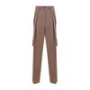 Dries Van Noten Button Detailed Straight Leg Pants In Brown