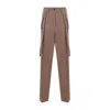 Dries Van Noten Button Detailed Straight Leg Pants In Brown