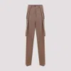 DRIES VAN NOTEN SMOKE BROWN COTTON POLKAR PANTS