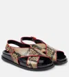 Dries Van Noten Snake-print Sandals In Beige