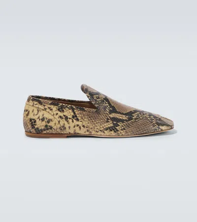 Dries Van Noten Slip-ons Aus Leder In Beige