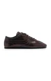 Dries Van Noten Snake-effect Leather Sneakers In Animal Print