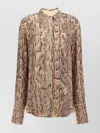 Dries Van Noten Celine Python-print Sequin-embellished Shirt