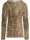 Dries Van Noten Snake-print T-shirt In Neutrals