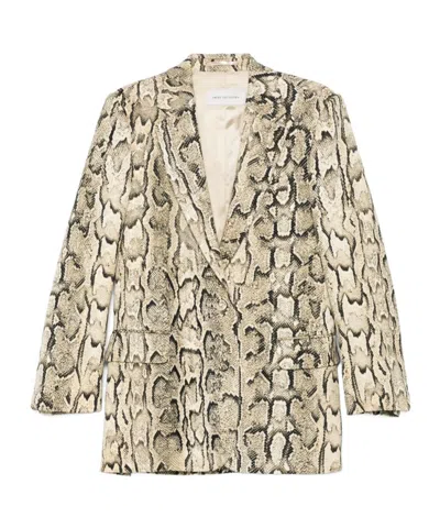Dries Van Noten Snakeskin Jacquard Blazer