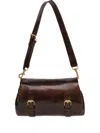Dries Van Noten Snakeskin-pattern Leather Satchel In Brown