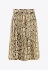 Dries Van Noten Sheraz Python Skirt Skirts Animalier