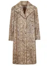 Dries Van Noten Ricca Python-print Sequin-embellished Coat