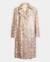 Dries Van Noten Ricca Python-print Sequin-embellished Coat