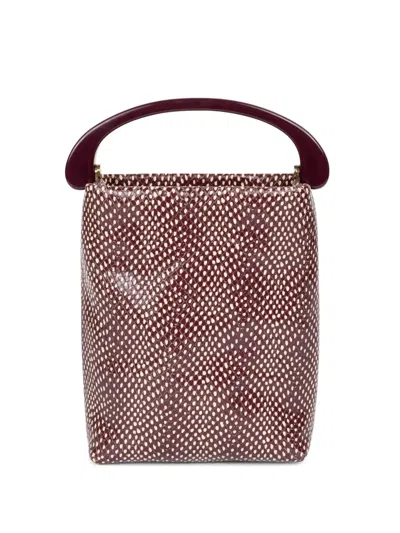 Dries Van Noten Snakeskin-printed Tote Bag In Purple