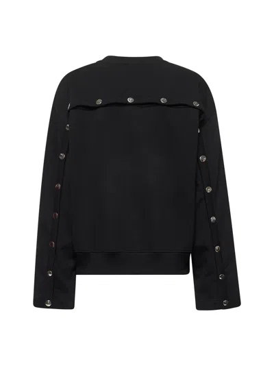 Dries Van Noten Snap-buttoned Sleeves Sweatshirt In Black