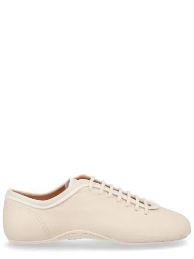Dries Van Noten Sneaker Ballerina In Pelle In Neutral