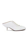 Dries Van Noten White Heeled Sneaker Mules In White