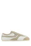 Dries Van Noten Two-tone Leather And Suede Sneakers In Neutral