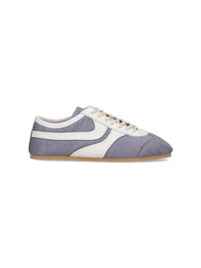 Dries Van Noten Leather-trimmed Shell Sneakers In Blue