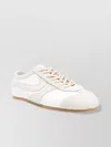 Dries Van Noten Sneakers In Leather Avec Inserts En Daim In White