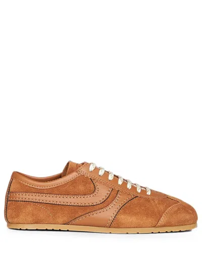 Dries Van Noten Sneakers In Pelle Scamosciata In Marrone