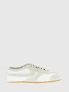 Dries Van Noten Leather Sneakers Low Profile Suede Panels Rubber Sole In Neutral