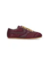 Dries Van Noten Burgundy Nylon Sneakers With Leather Detailing In Burgundy