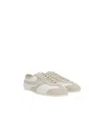 Dries Van Noten Suede-trimmed Leather Sneakers Shoes In White
