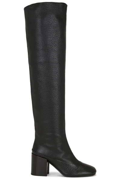 Dries Van Noten Soft Over The Knee Full Shaft Boot In Black