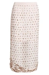Dries Van Noten Sokna Embellished Midi Skirt In Neutral