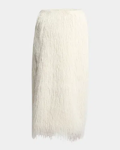 DRIES VAN NOTEN SOKNA FRINGED MIDI SKIRT