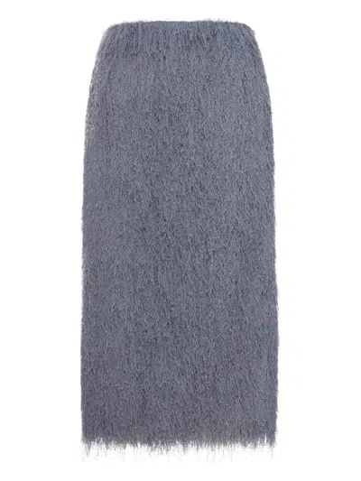 DRIES VAN NOTEN SOKNA LIGHTWEIGHT FRINGED MIDI SKIRT