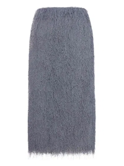 DRIES VAN NOTEN DRIES VAN NOTEN SOKNA LIGHTWEIGHT FRINGED MIDI SKIRT CLOTHING