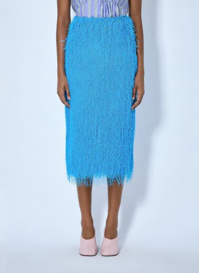 Dries Van Noten Sokna Pencil Midi Skirt In Light Blue