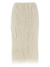 Dries Van Noten Fringe Textured Finish Skirt In Brown