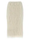 Dries Van Noten Fringe Textured Finish Skirt In White