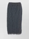 Dries Van Noten Women 'sokna Tris' Grey Skirt With Brushed Effect In Tech Fabric Woman In Gray
