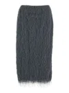 Dries Van Noten Women 'sokna Tris' Grey Skirt With Brushed Effect In Tech Fabric Woman In Gray