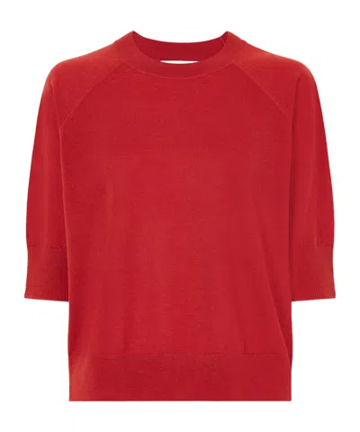 Dries Van Noten Solid-color Short-sleeve Sweater In Red