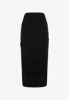 Dries Van Noten Midi Skirt In Black