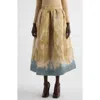 Dries Van Noten Printed High-rise Midi Skirt In Beige