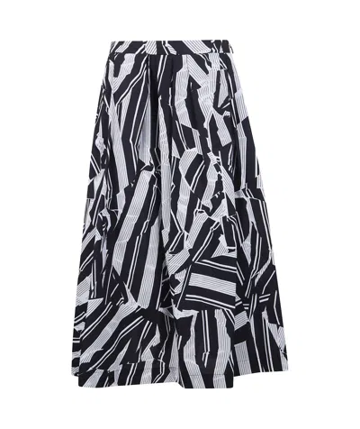 Dries Van Noten 'soni' Midi Skirt In Black