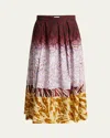 Dries Van Noten Soni Bis Printed Cotton-poplin Midi Skirt