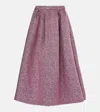 Dries Van Noten Soni Pleated Maxi Skirt In Pink