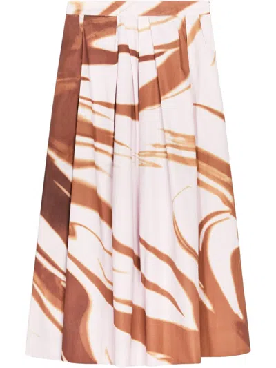 Dries Van Noten Soni Printed Midi Skirt