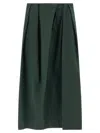 Dries Van Noten Pleated Skirt In Green