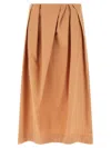 Dries Van Noten High Waist Midi Pleated Skirt In Neutral