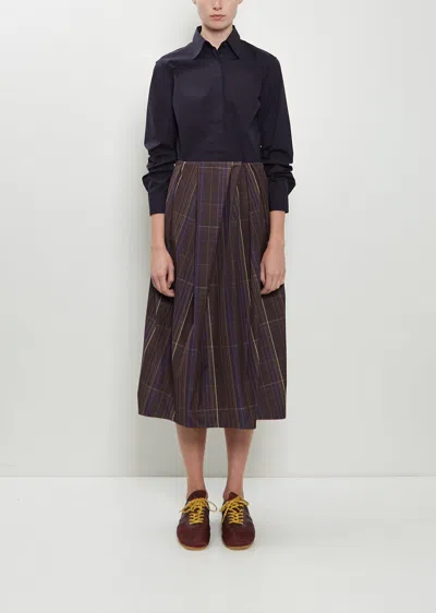 Dries Van Noten Sonista Technical Twill Skirt In Multi