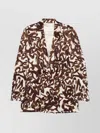 Dries Van Noten Sophisticated Jacquard Patterned Jacket In Brown