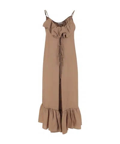DRIES VAN NOTEN DRIES VAN NOTEN RUFFLE SLEEVELESS DRESS