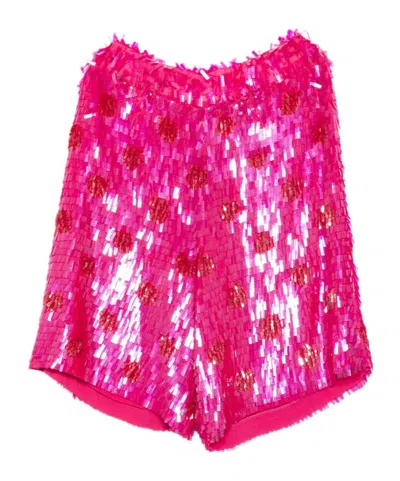 Dries Van Noten Sparkling Casual Shorts In Pink