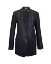 Dries Van Noten Sparkly Blazer In Black Wool In Black
