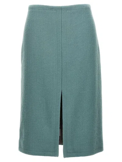 DRIES VAN NOTEN DRIES VAN NOTEN SPLIT BACK HIGH WAIST KNEE LENGTH SKIRT