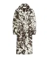 Dries Van Noten Spotted Belted Coat In Neutral